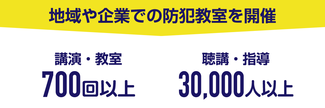 地域や企業での防犯教室を開催